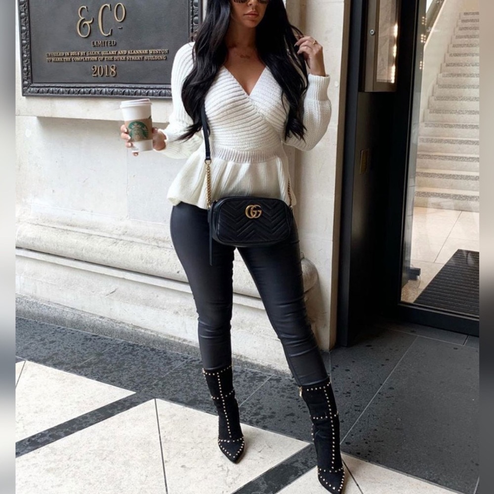 Just In! Kat - Wet Look High Waisted Leggings - Picture 2 of 6